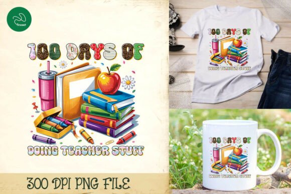 100 Days of Doing Teacher Stuff PNG for Crafts & Graphics