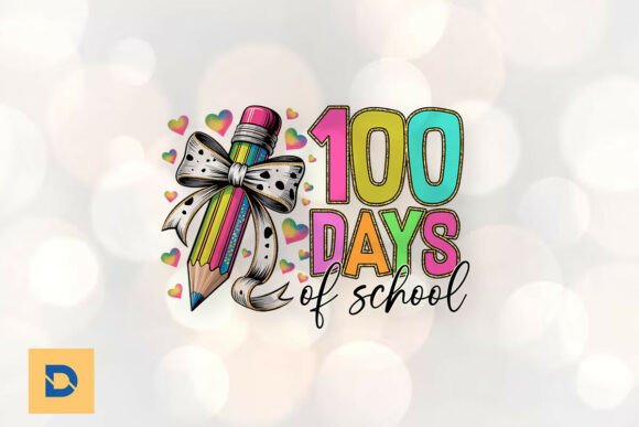 100 Days School PNG for Crafts & Graphics