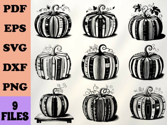 Fall Book Pumpkin Halloween Teacher Graphics & Crafts