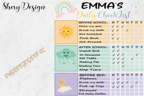 Kids Checklist Graphics for Crafts