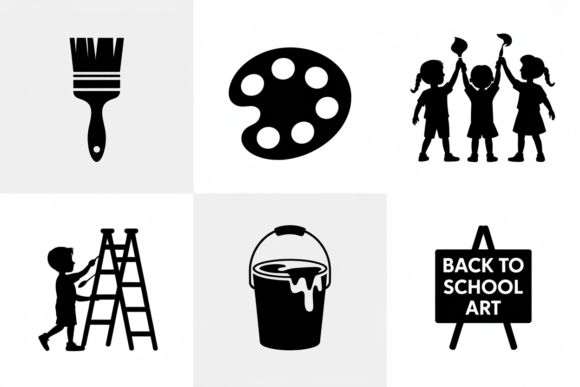 Kids School Graphics for Crafts