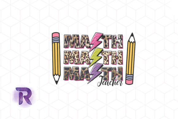 Math Teacher Pencil Daisy Lightning PNG: Graphics for Crafts