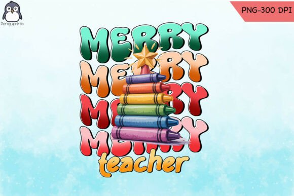 Merry Teacher PNG: Graphics for Crafts