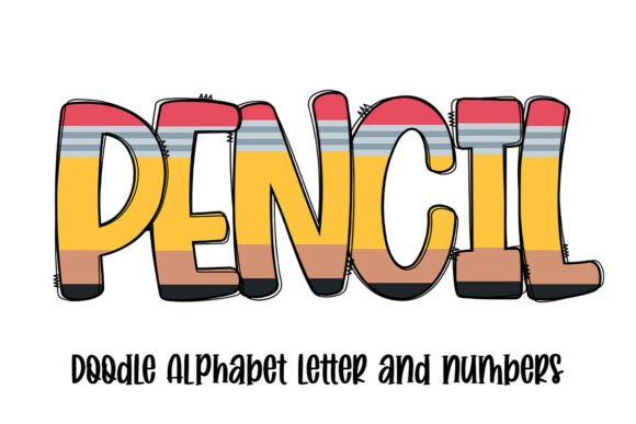Pencil Doodle Alphabet: School Graphics & Crafts