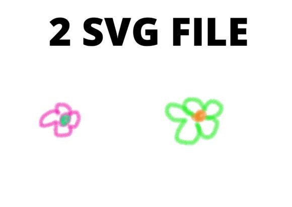 Pnk Blue Green Flower Watercolor Svg for Crafts & Graphics