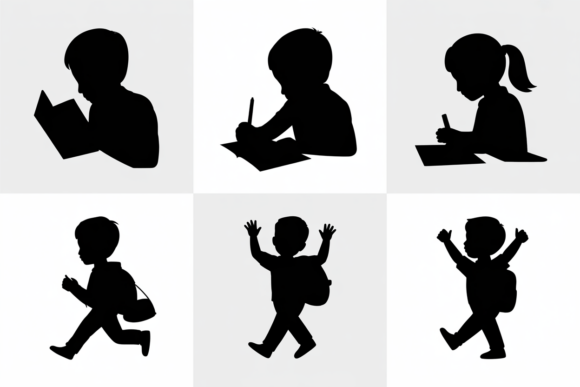 School Silhouettes: Graphics for Crafts