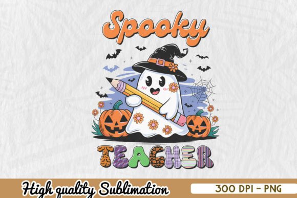 Spooky Teacher PNG for Graphics & Crafts