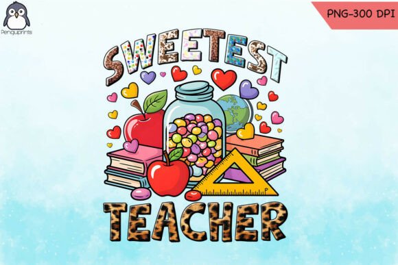 Sweetest Teacher PNG: Graphics for Crafts