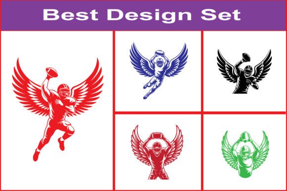 Winged Football Player SVG: Graphics for Crafts